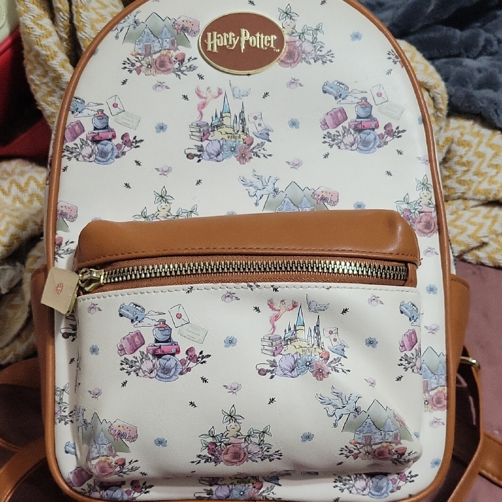 Harry Potter White and Brown Backpack